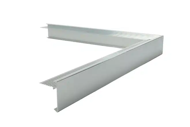Aluminium daktrim buitenhoek 35x35mm blank