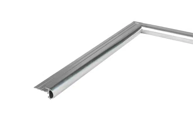 Aluminium daktrim met kraal binnenhoek blank
