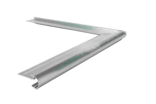 Aluminium daktrim met kraal buitenhoek blank